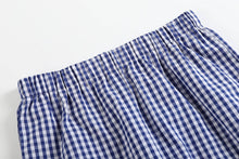 Load image into Gallery viewer, Royal Blue Gingham American Flag Shirt and Shorts Set