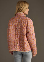 Load image into Gallery viewer, Orange, Puple &amp; Cream Quilted Jacket