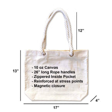 Load image into Gallery viewer, Sockprints - Custom Beach Tote Bag with Rope Handles ­ Personalized