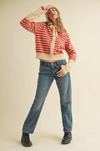 Load image into Gallery viewer, &amp;MERCI - STRIPED HOODIE SWEATER CARDIGAN MSW11063