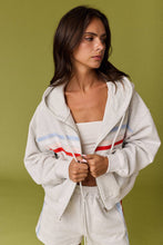 Load image into Gallery viewer, Sloane Stripe Detail Zip-Front Hoodie Set