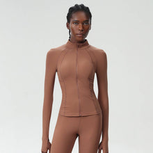 Load image into Gallery viewer, Sodalemon - Women High-Neck Waist-Shaping Yoga Running Workout Jacket