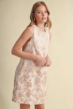 Load image into Gallery viewer, Metallic Floral Shift Dress