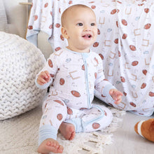 Load image into Gallery viewer, Tiny Touchdowns Convertible Zip Romper | Neutral