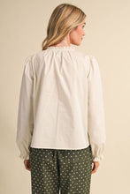 Load image into Gallery viewer, Pin Tuck Lake Trim Blouse - Honey Gold
