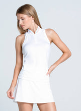 Load image into Gallery viewer, Lucky In Love - Women&#39;s Seamless Textured Sleeveless Polo  - WHITE