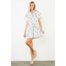Load image into Gallery viewer, Short Sleeve Sailboats Pattern Dress