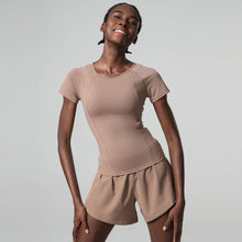 Load image into Gallery viewer, Sodalemon - Stretch Yoga Fitness Wear Short Sleeve T-shirt