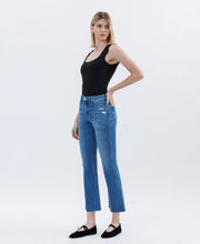 Load image into Gallery viewer, FLYING MONKEY - HIGH RISE RAW HEM BOOTCUT JEANS F6084