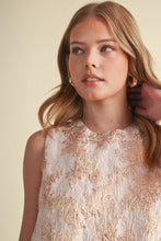Load image into Gallery viewer, Metallic Floral Shift Dress