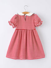 Load image into Gallery viewer, 4th of july Bow Applique Striped Dress