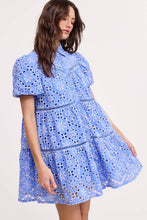 Load image into Gallery viewer, Eyelet Button-down Mini Dress