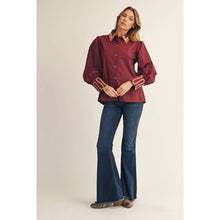 Load image into Gallery viewer, STYLE USA - Embroidery Accent Shirt