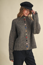 Load image into Gallery viewer, Striped Sweater Cardigan - Grey