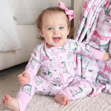 Load image into Gallery viewer, Birdie Babes Convertible Zip Romper | Pink
