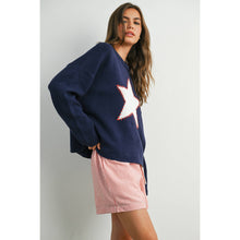 Load image into Gallery viewer, BUTTERMELON - Drop Shoulder Star Pattern Sweater - BMW7756