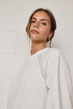 Load image into Gallery viewer, Lace Trim Cutout Sweatshirt - Lavender