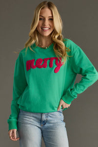 Panache Apparel Co. - Green Merry Sweatshirt