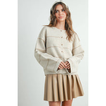 Load image into Gallery viewer, BUTTERMELON - Button Front Striped Cardigan - BMC7580