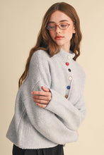 Load image into Gallery viewer, Striped Sweater Cardigan - Grey