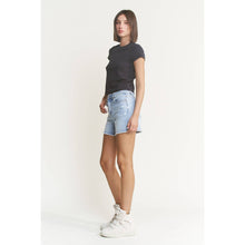 Load image into Gallery viewer, Mica Denim - SUPER HIGH SHORTS WITH FRAYED RAW HEM
