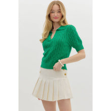 Load image into Gallery viewer, STYLE USA - Solid sweater cable knit top