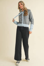 Load image into Gallery viewer, &amp;MERCI - STRIPED HOODIE SWEATER CARDIGAN MSW11063