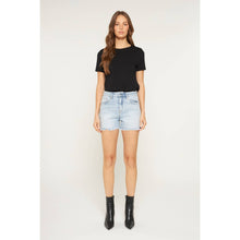 Load image into Gallery viewer, Mica Denim - SUPER HIGH SHORTS WITH FRAYED HEM