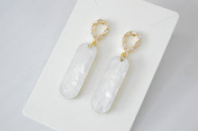 Load image into Gallery viewer, The Adorned Fox - Long Oval Dangle, Statement Earrings, Acrylic Earrings