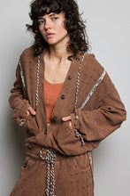 Load image into Gallery viewer, Vintage Washing Solid Laser Cut Thermal Knit Hoodies Top