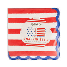 Load image into Gallery viewer, My Mind’s Eye - SSP1238 - Stars and Stripes Paper Cocktail Napkin Set