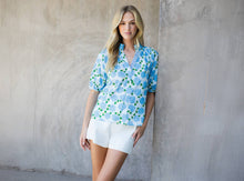 Load image into Gallery viewer, Puff Sleeve Flower Print Top