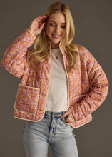 Load image into Gallery viewer, Orange, Puple &amp; Cream Quilted Jacket