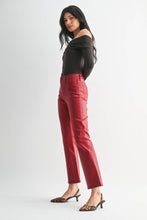 Load image into Gallery viewer, JUST BLACK DENIM - BP459J-C - COATED BURGUNDY - Slim Cropped Bootcut