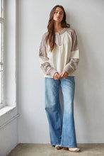 Load image into Gallery viewer, By Together - W2588 | Knit Sweater Waffle Half Button Up Pullover: Cream / M
