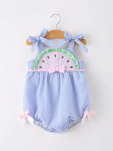 Load image into Gallery viewer, Watermelon Stripe Girl Romper