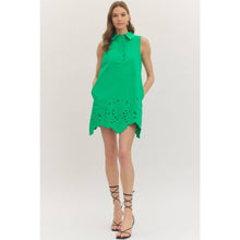 Load image into Gallery viewer, Solid sleeveless mini dress - Green