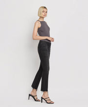 Load image into Gallery viewer, FLYING MONKEY - MID RISE RAW DISTRESSED HEM CROP FLARE JEANS F5300
