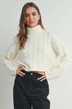 Load image into Gallery viewer, BUTTERMELON - Thick Braid With Turtle Neck Long-Sleeve Sweater -  BMW7168