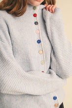 Load image into Gallery viewer, Striped Sweater Cardigan - Grey
