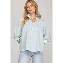 Load image into Gallery viewer, Striped Top - Blue