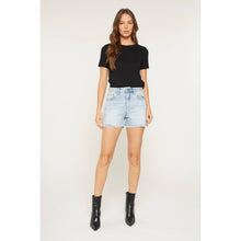 Load image into Gallery viewer, Mica Denim - SUPER HIGH SHORTS WITH FRAYED HEM