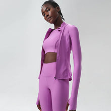 Load image into Gallery viewer, Sodalemon - Women High-Neck Waist-Shaping Yoga Running Workout Jacket