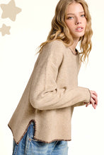 Load image into Gallery viewer, La Miel - JDS3607-Crew Mock Neck Sweater ContrastStitch Halloween Fall