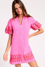 Load image into Gallery viewer, Loopy Trim Ruffle Dress