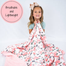 Load image into Gallery viewer, LollyBanks - Pretty in Peony Baby Toddler Muslin Blanket