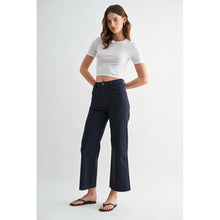 Load image into Gallery viewer, Mica Denim - HIGH RISE WIDE LEG CROP RAW HEM