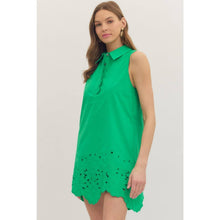 Load image into Gallery viewer, Solid sleeveless mini dress - Green