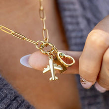 Load image into Gallery viewer, WJW - Stainless Steel Paperclip Carabiner Charm Holder Necklace