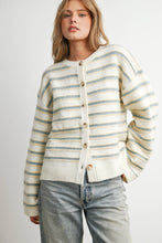 Load image into Gallery viewer, BUTTERMELON - Cozy Stripe Button-Up Cardigan- BMC8594